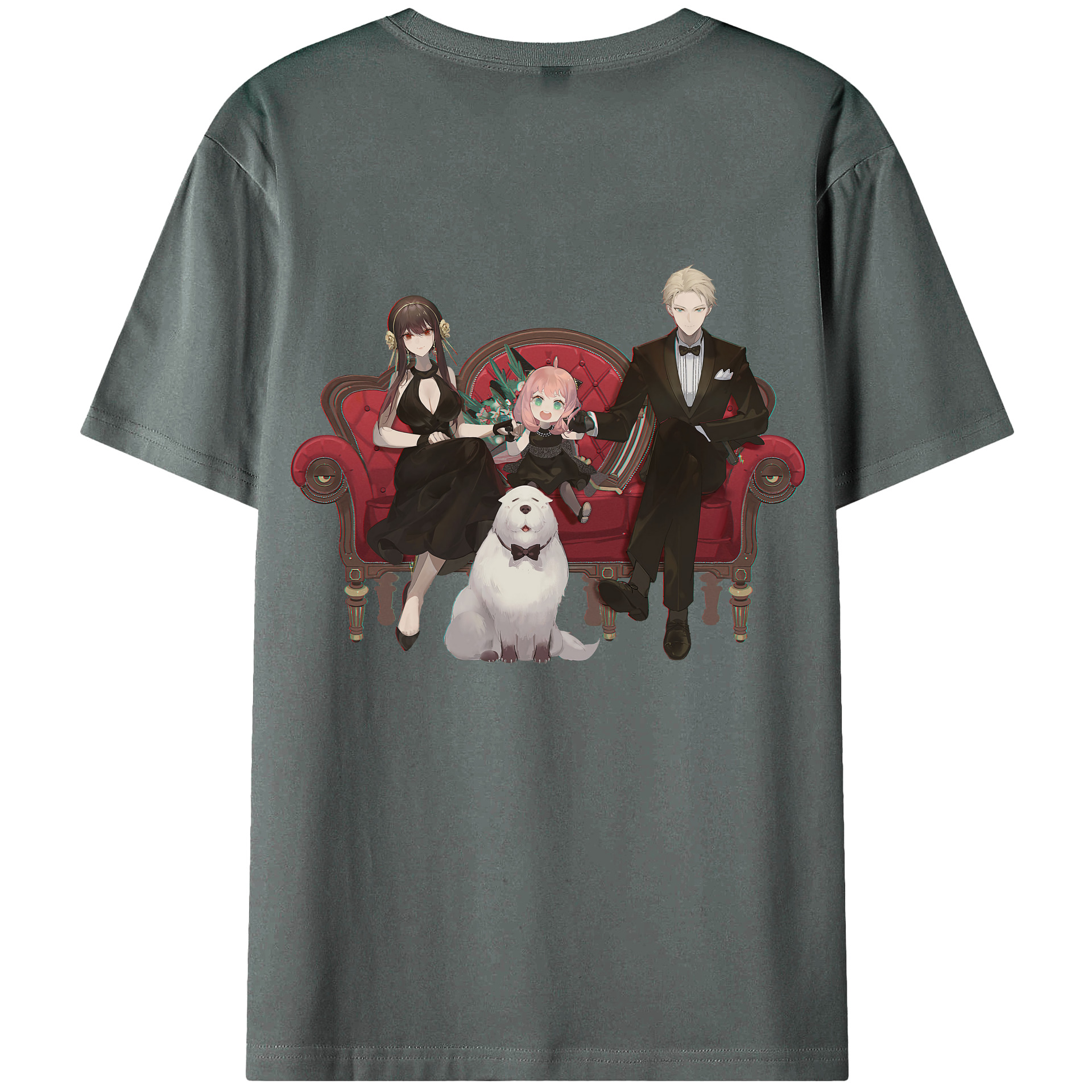 （画像用） SPY×FAMILY间谍家家酒 綿100％ メンズ半袖Tシャツ（バックプリント） 通気性